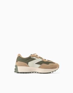 Chaussures-Baskets bi-matière à lacets superlight runner