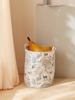 Bac de rangement rond esprit toile de jouy  - vertbaudet enfant
