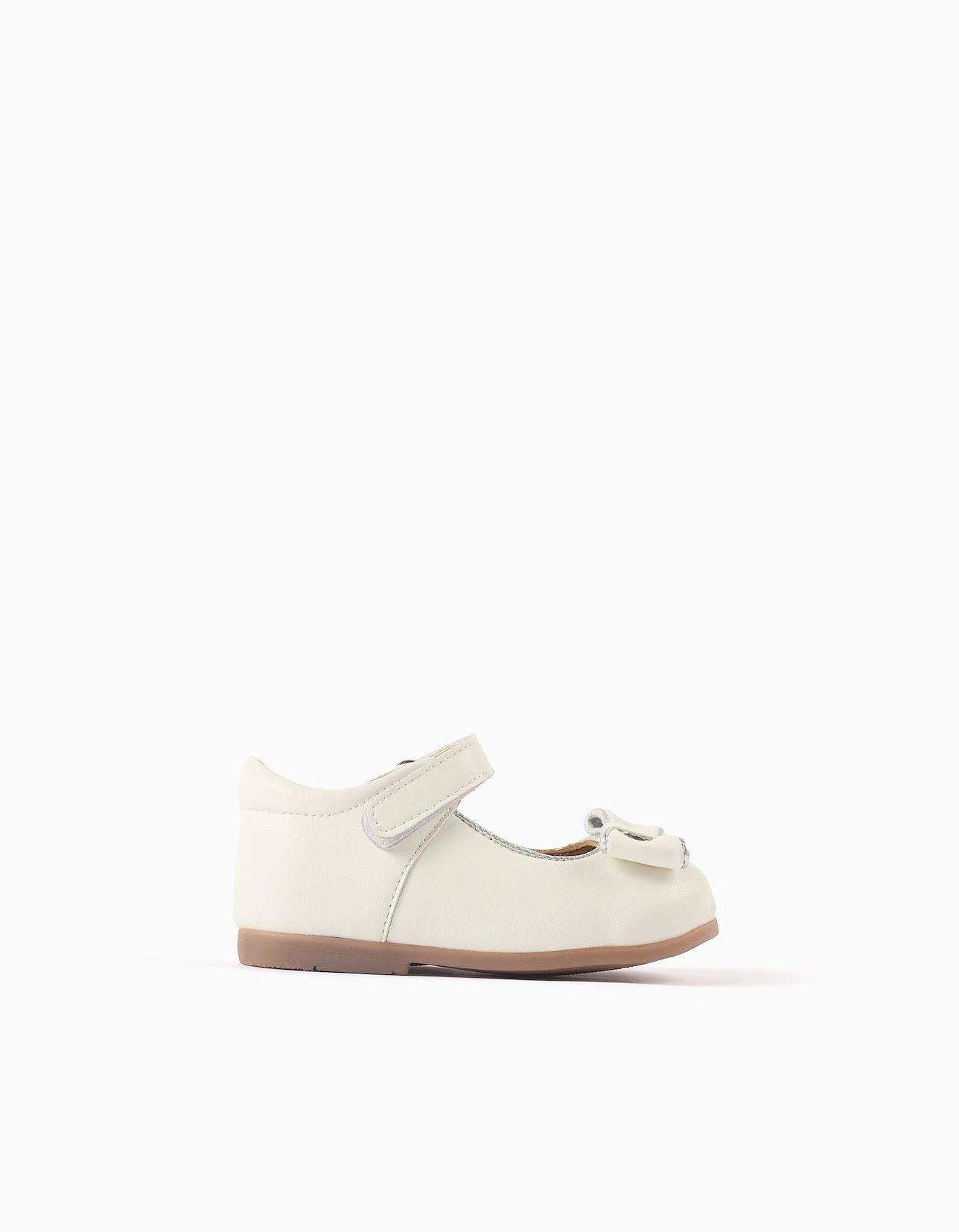 Ballerines En Cuir Avec Nud Dcoratif Blanc 41 €
