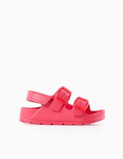 Chaussures-Chaussures bébé 17-26-Marche fille 19-26-Sandales en caoutchouc avec fermeture à boucle et à scratch