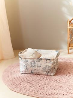 Bac de rangement rectangle esprit toile de jouy  - vertbaudet enfant