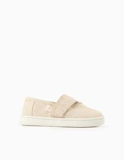 Espadrilles en lin avec fermeture à scratch  - vertbaudet enfant