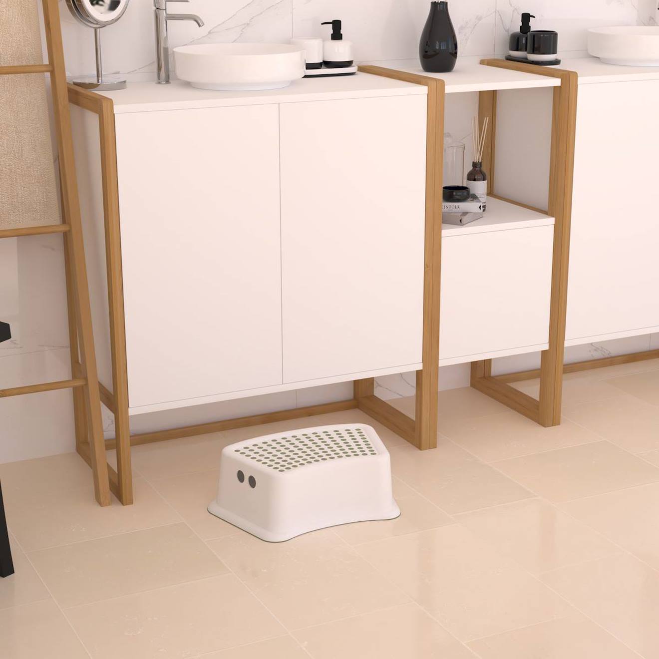 Marchepied Enfant Gamio 37x26x13 Cm Blanc Gris