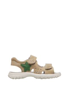 Chaussures-Chaussures bébé 17-26-Sandales en cuir avec étoile dock
