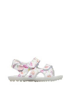 Chaussures-Chaussures fille 23-38-Sandales en cuir avec imprimé fleuri sky