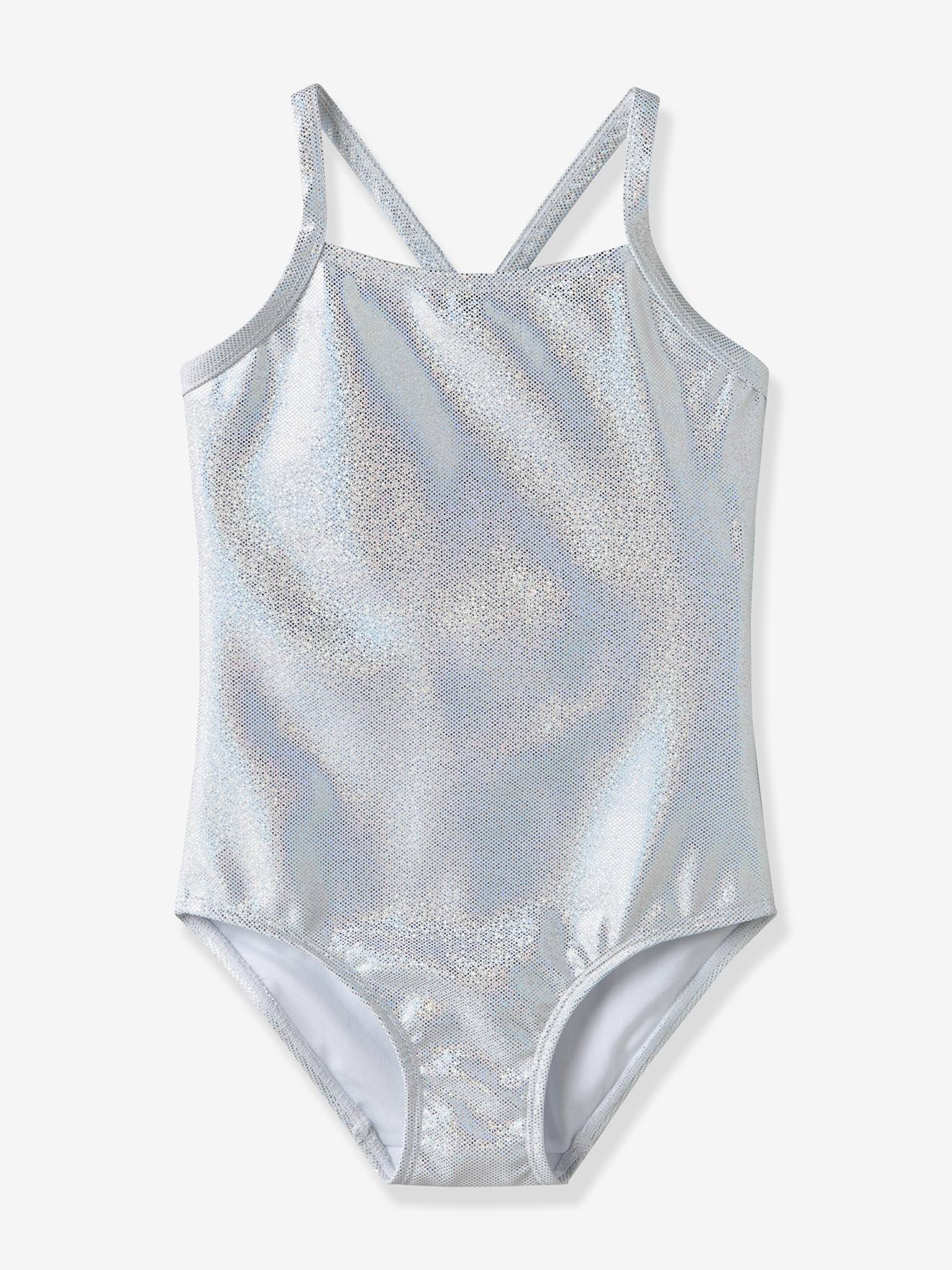 Maillot de bain fille pailleté fines bretelles NAME IT argenté