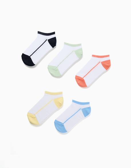 5 paires de socquettes avec détails contrastés  - vertbaudet enfant
