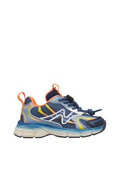 Chaussures-Baskets en cuir et tissu wave.
