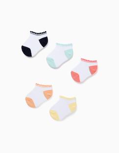 5 paires de socquettes à tiges ondulées  - vertbaudet enfant