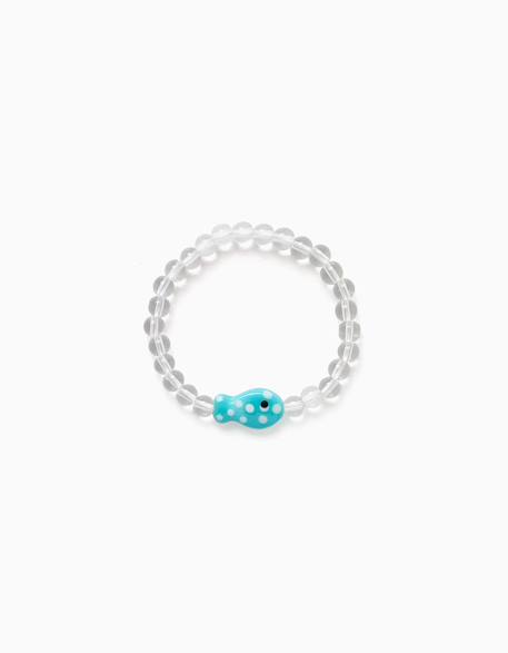 Fille-Bracelet avec perles et pendentif en forme de poisson