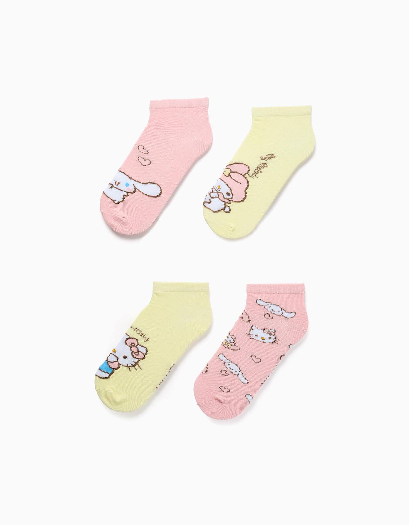 Lot De 4 Paires De Socquettes Avec Hello Kitty Multicolore 12 €