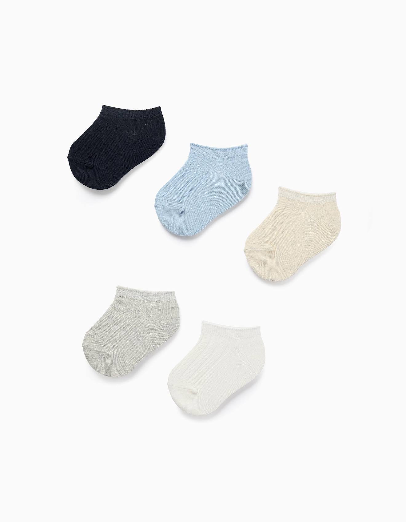 Lot De 5 Paires De Socquettes Cteles Multicolore 13$