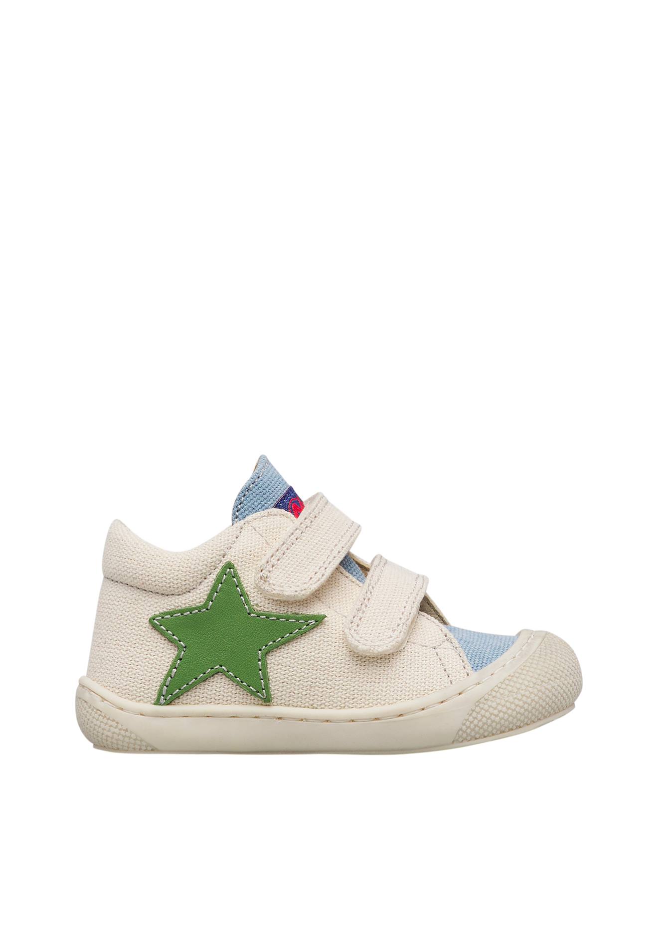 Chaussures Premiers Pas En Tissu Kolde Vl Blanc Crème-céleste