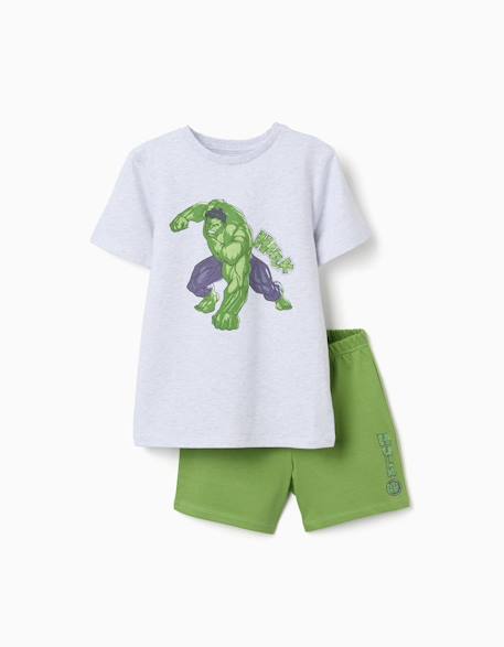 Garçon-Pyjama à manches courtes en coton avec imprimés hulk