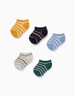 5 paires de socquettes à rayures contrastées  - vertbaudet enfant
