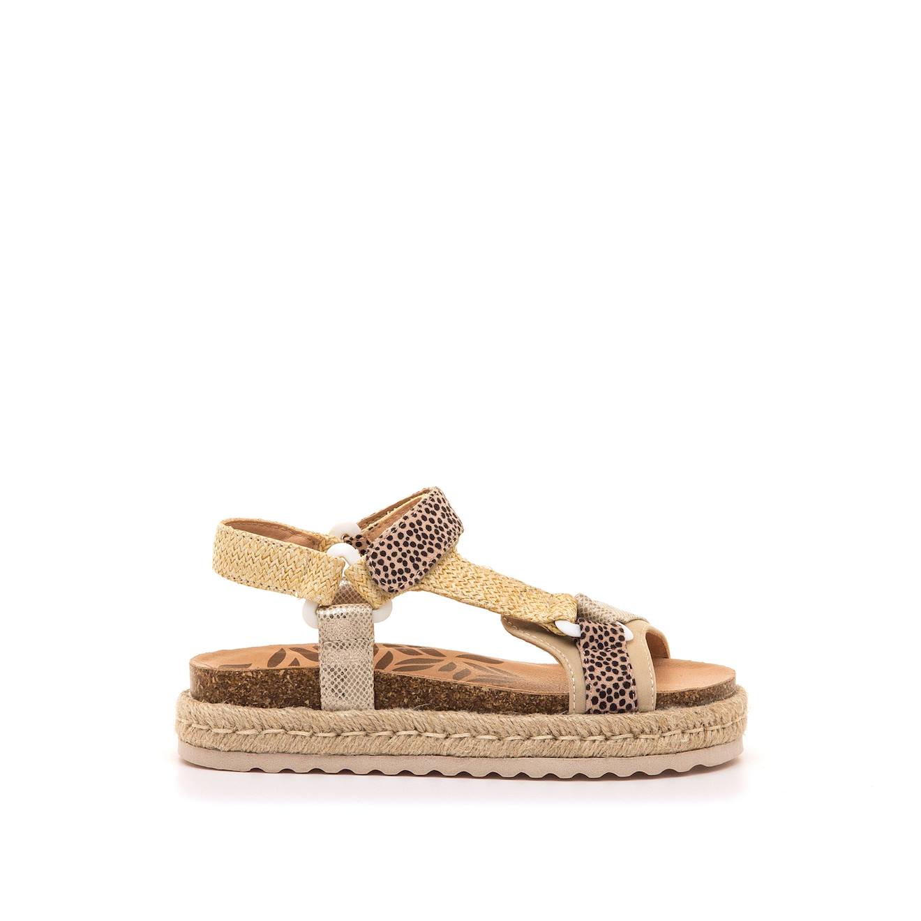 Sandales Filles Synthétique Boucle Beige Sandales Filles Synthétique Boucle Beige