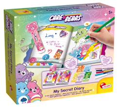 Jouet-Activités artistiques et musicales-Care Bears - Journal Secret pour enfants dès 5 ans avec cadenas et clés