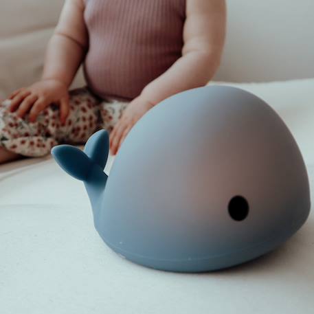 Veilleuse moby rechargeable bleue (12 cm) Blanc+Bleu, noir+Gris, blanc, noir 7 - vertbaudet enfant 