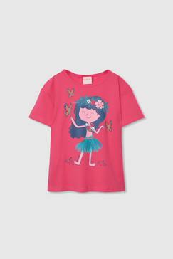 T-shirt fille coton  avec imprimé  - vertbaudet enfant