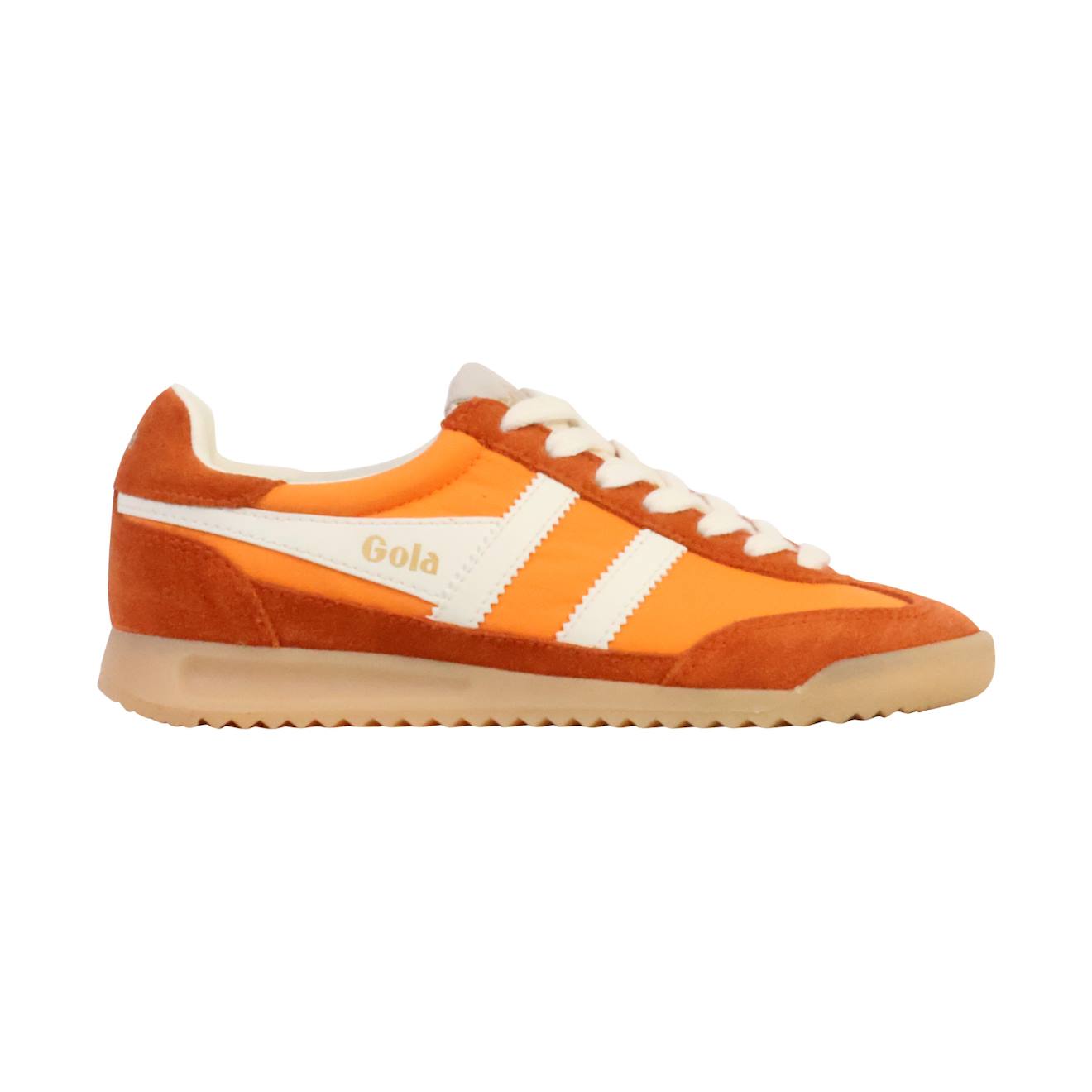 Baskets Basses À Lacets Clementine Moody Orange Off Wh