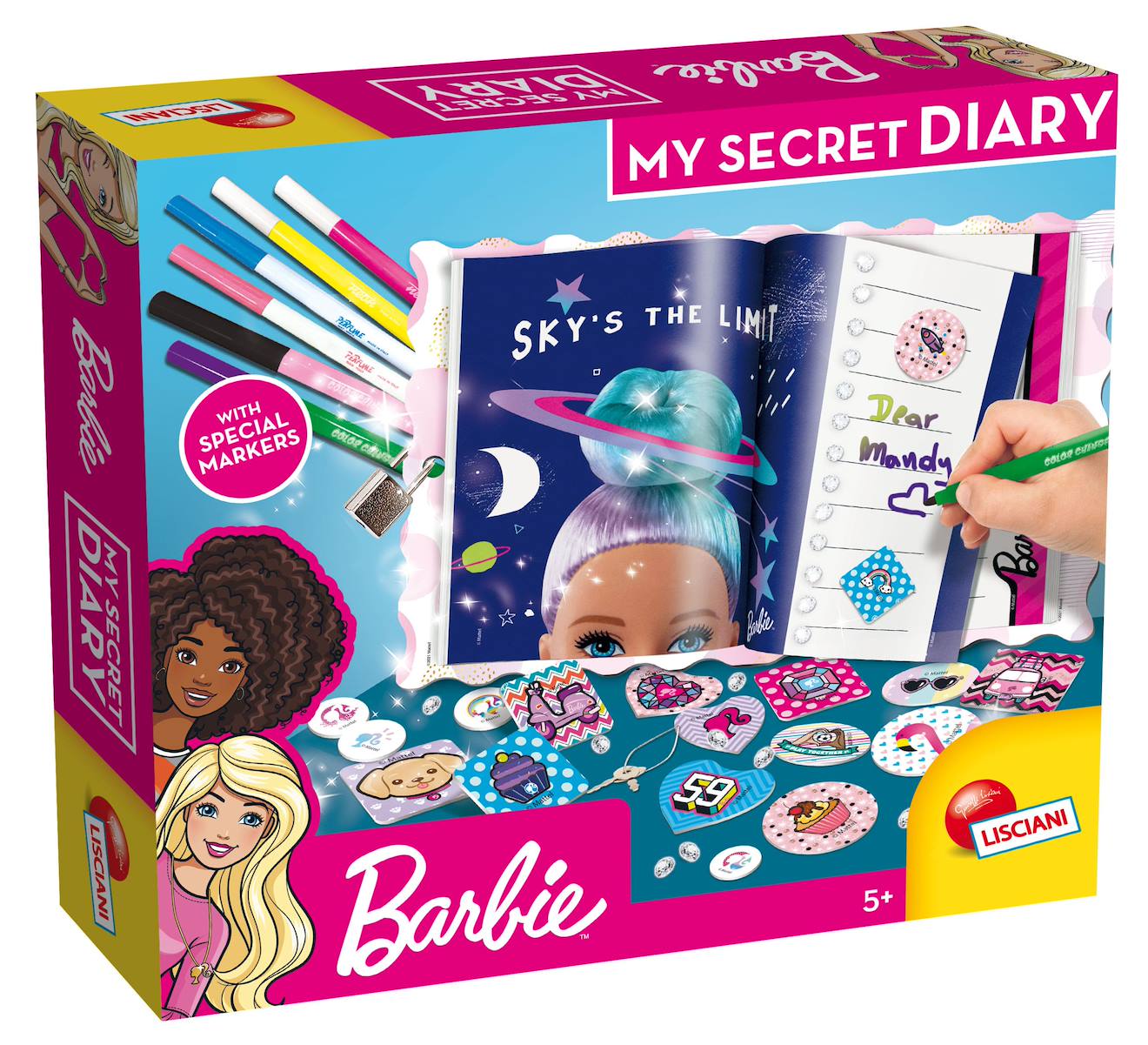 Barbie Journal Secret À Personnaliser - Jeu Créatif Pour Filles À Partir De 5 Ans Multicolore