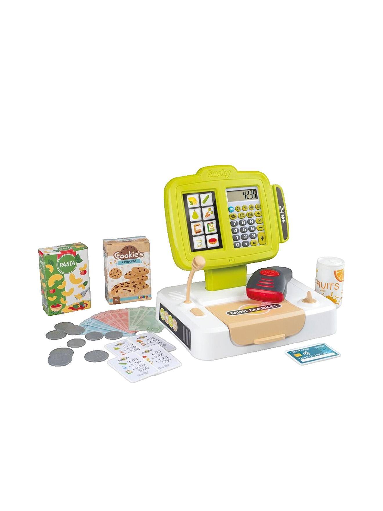 Caisse Enregistreuse Électronique Smoby Avec Calculatrice, Micro Et Lecteur Code-barres Éducatif À Partir De 3 Ans Multicolore