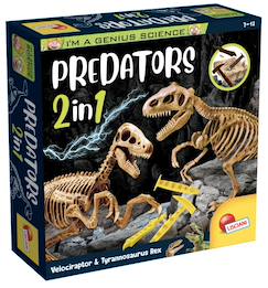 -Kit de fouille pour squelettes, I'm a Genius, Predators 2 en 1, pour enfants