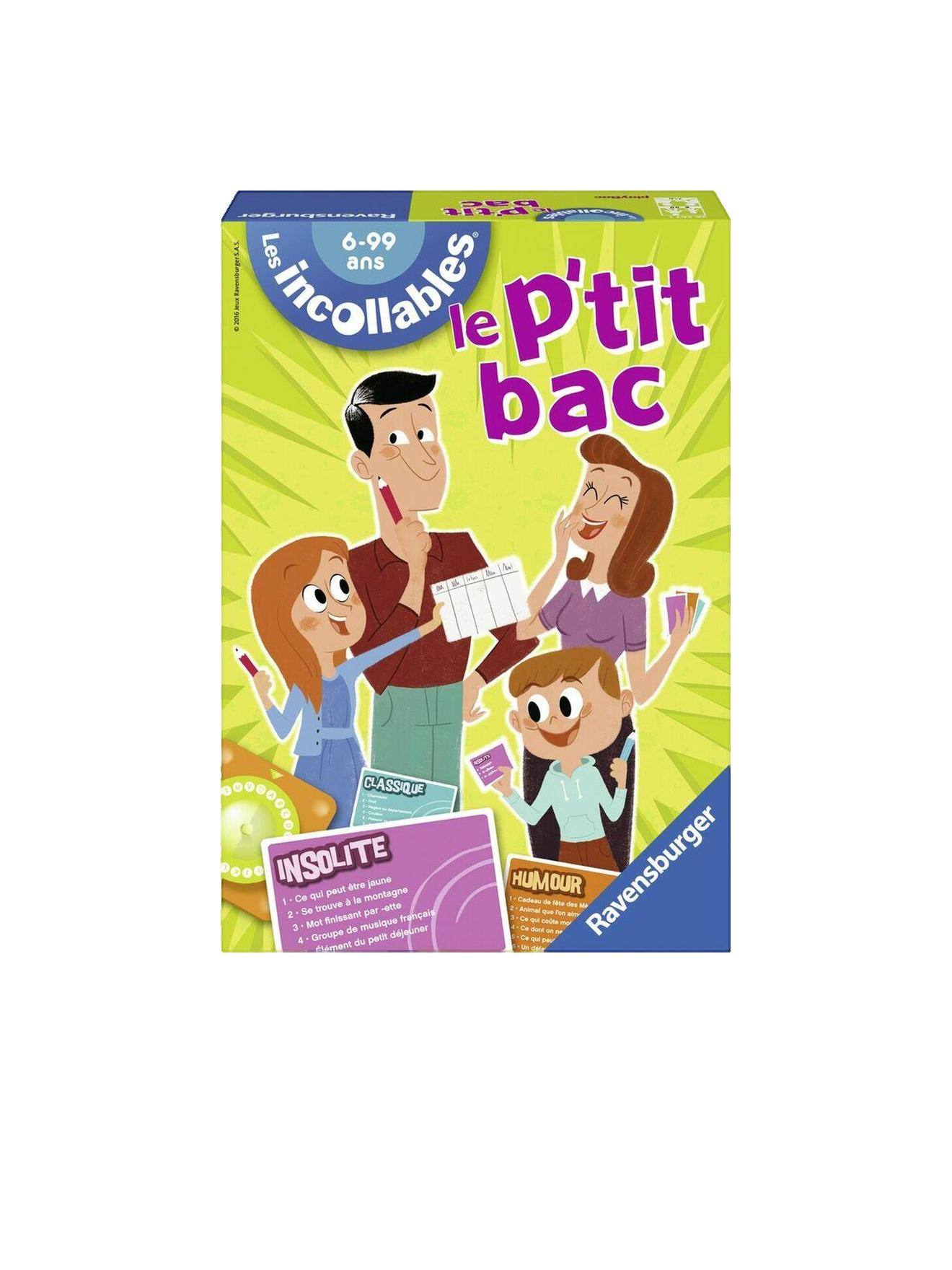 Jeu De Société Éducatif P'tit Bac Des Incollables – 2 À 6 Joueurs – À Partir De 6 Ans Multicolore