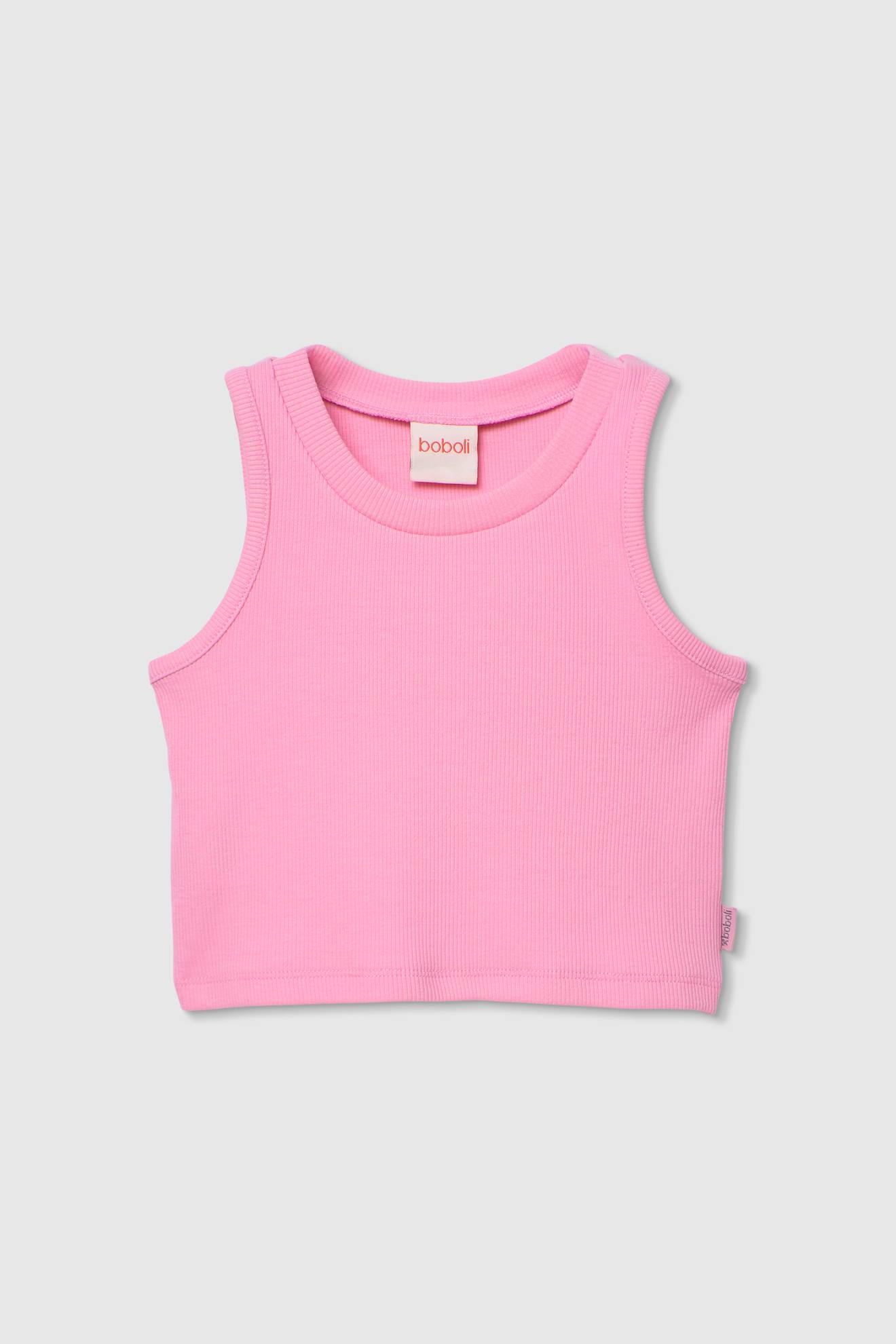 Débardeur Fille Coton Rose