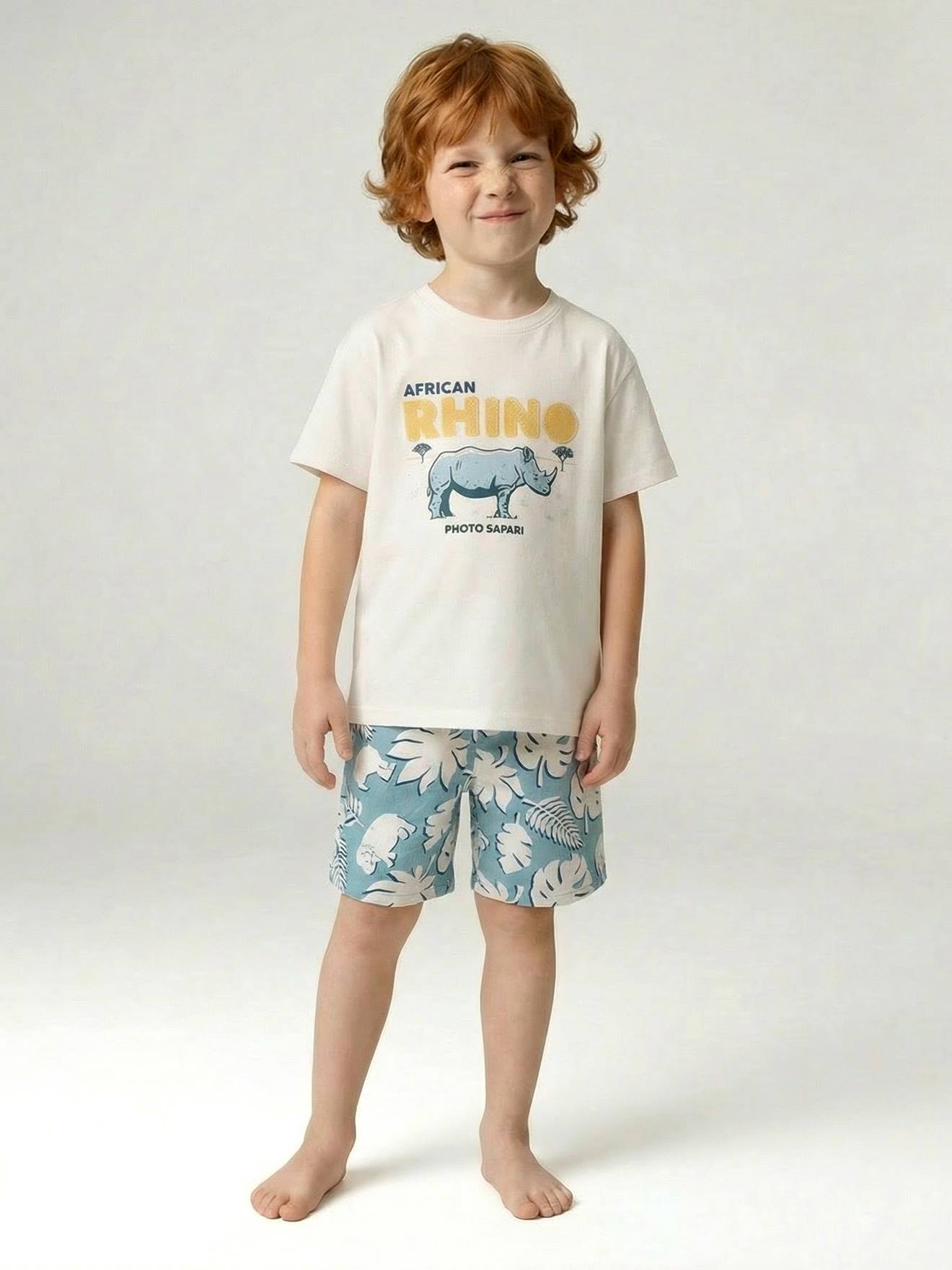 Ensemble t-shirt short garon coton cru 13 €