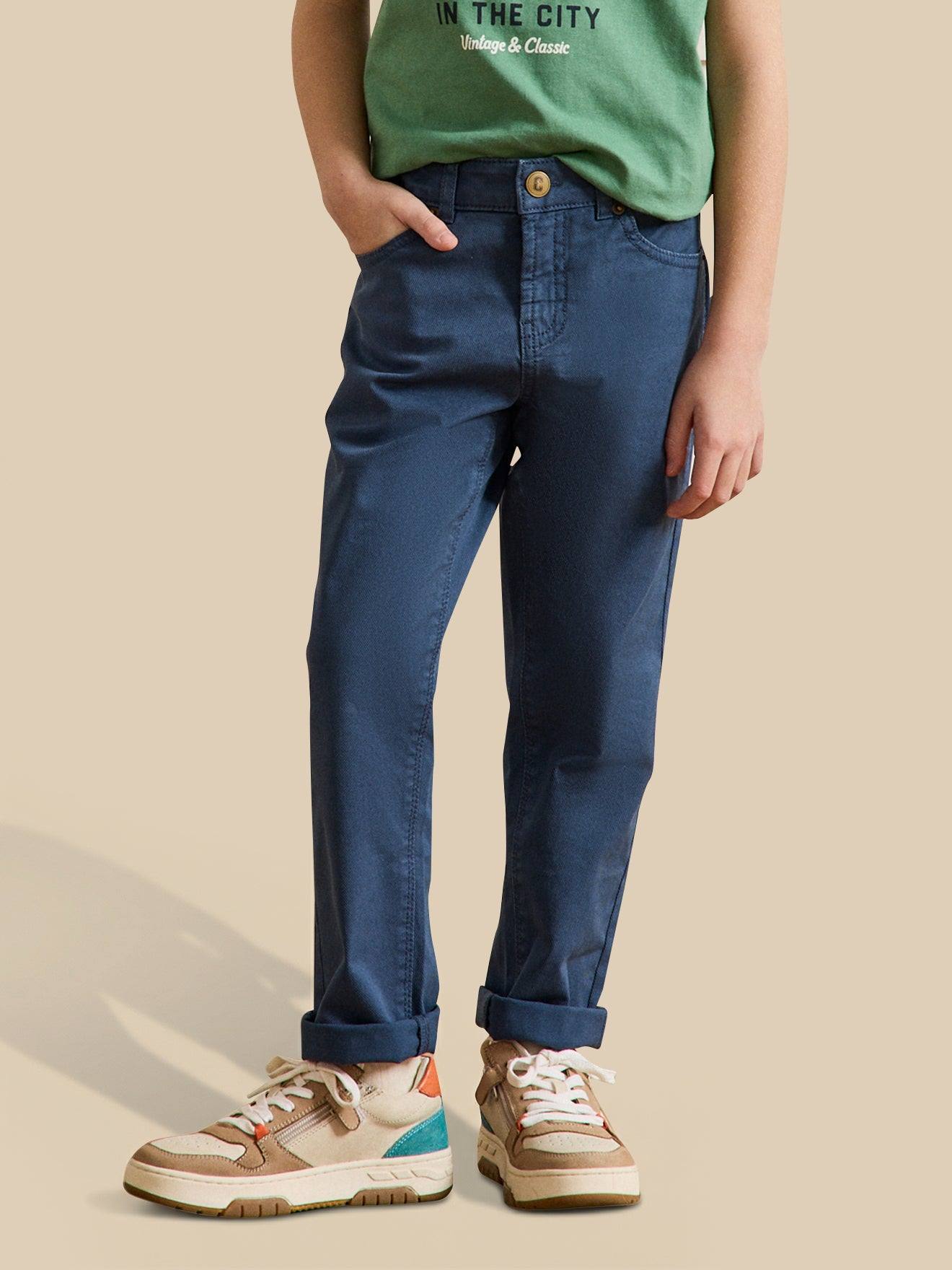 Pantalon 5 Poches Garon Marine Clair 21 €