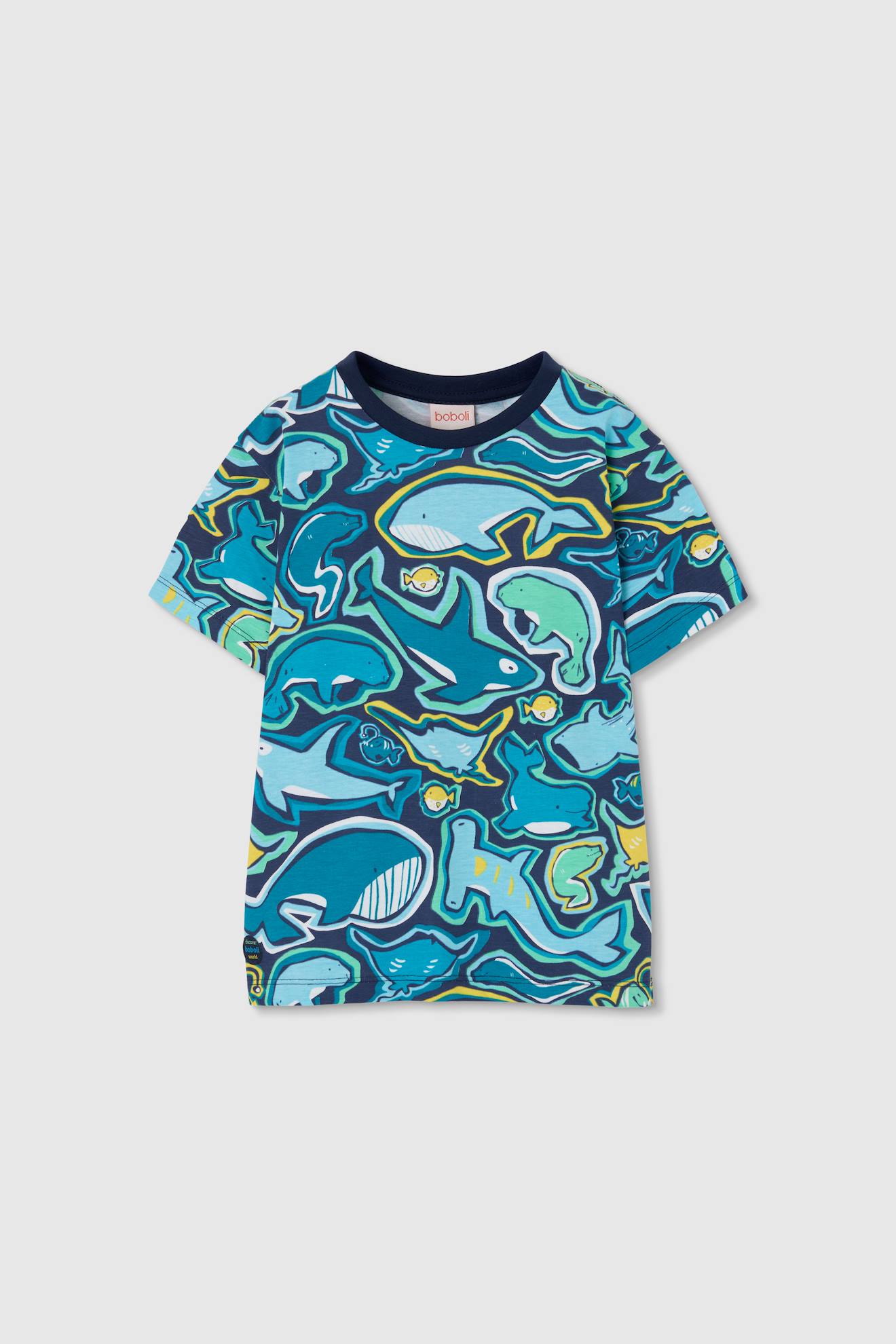 T-shirt Garçon Imprimé En Jersey Multicolore