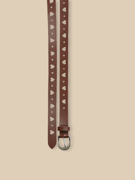Ceinture en cuir fille Cognac 4 - vertbaudet enfant 