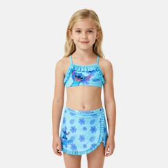 Maillot de bain 2 pièces avec jupe et motifs lilo & stitch  - vertbaudet enfant