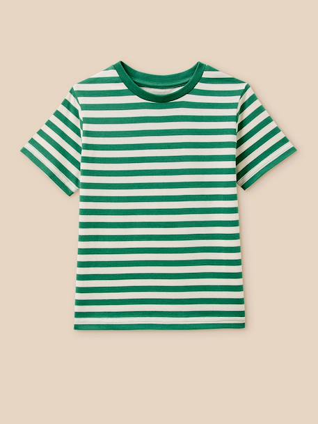 T-shirt rayé garçon - coton biologique  - vertbaudet enfant