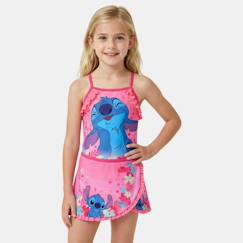 Maillot de bain 1 pièce avec jupe et imprimé lilo & stitch  - vertbaudet enfant