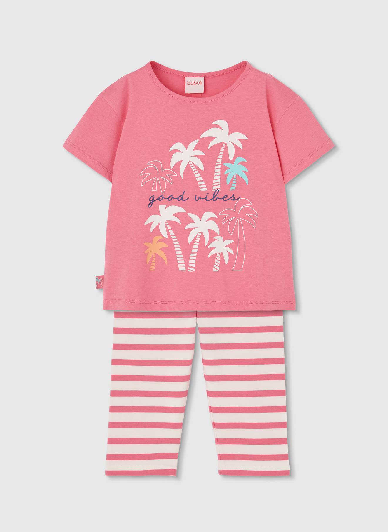 Ensemble Fille Coton Rose