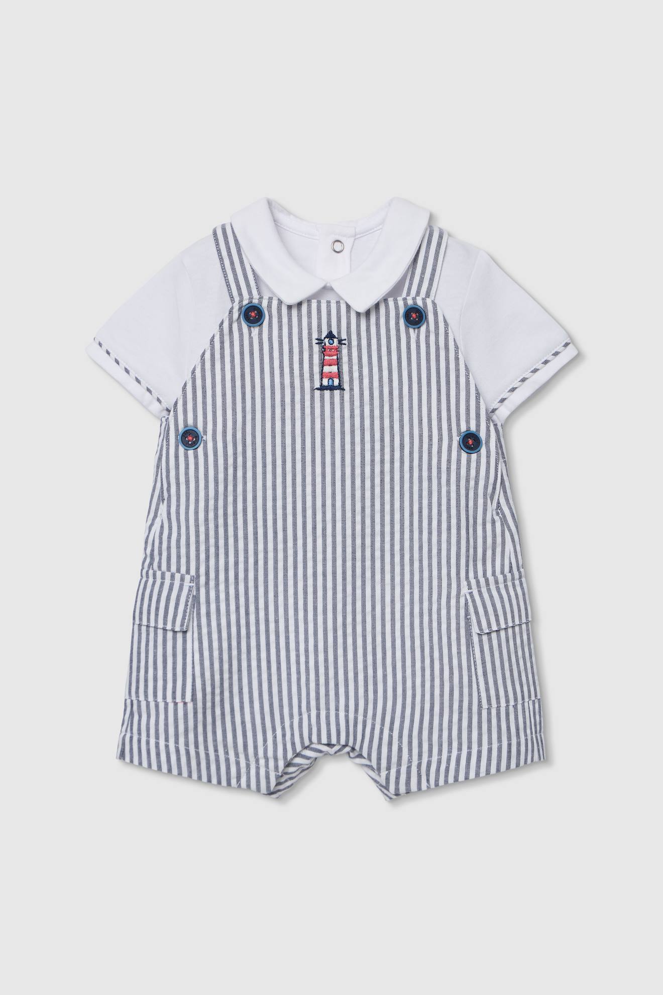 Ensemble Polo Et Salopette Bb Coton Multicolore 33 €