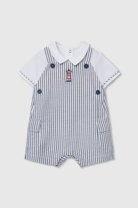 Bébé-Ensemble polo et salopette bébé coton