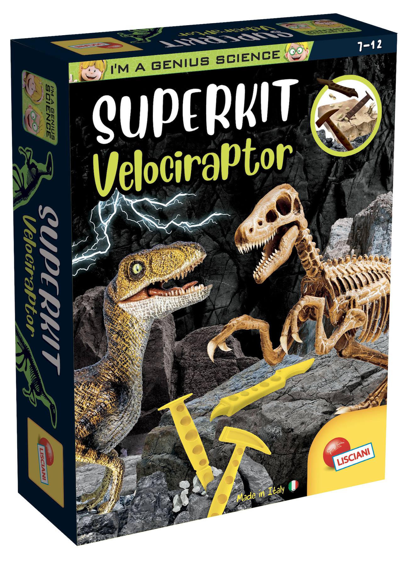 Super Kit Velociraptor - Activité Scientifique Pour Enfants Dès 7 Ans, Crée Le Squelette Multicolore