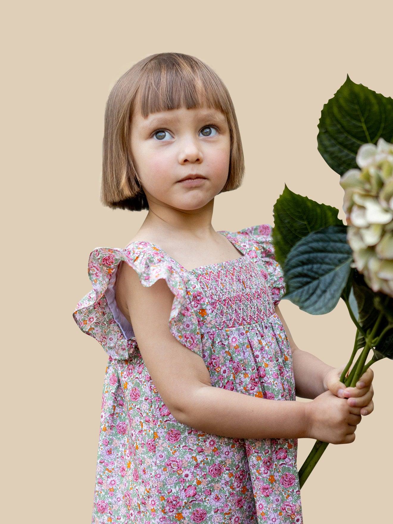 Robe scarlette en tissu liberty - collection fêtes et mariages liberty amelie