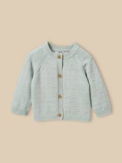 Cardigan maille ajourée bébé - coton biologique  - vertbaudet enfant