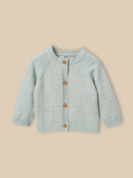 Bébé-Cardigan maille ajourée bébé - coton biologique