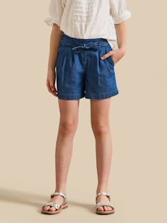 -Short fille en denim light