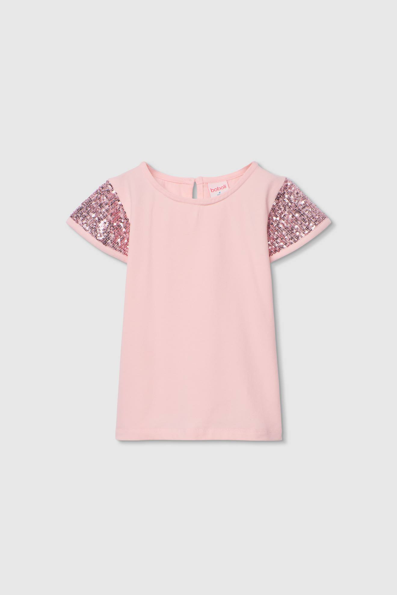 T-shirt En Coton Avec Sequins Fille Rose 16 €