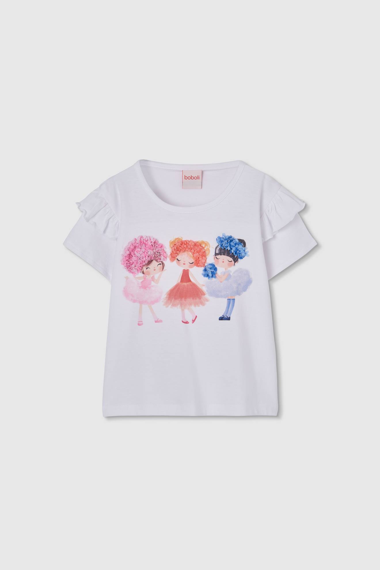 T-shirt Fille En Coton Avec Imprim Blanc 18 €