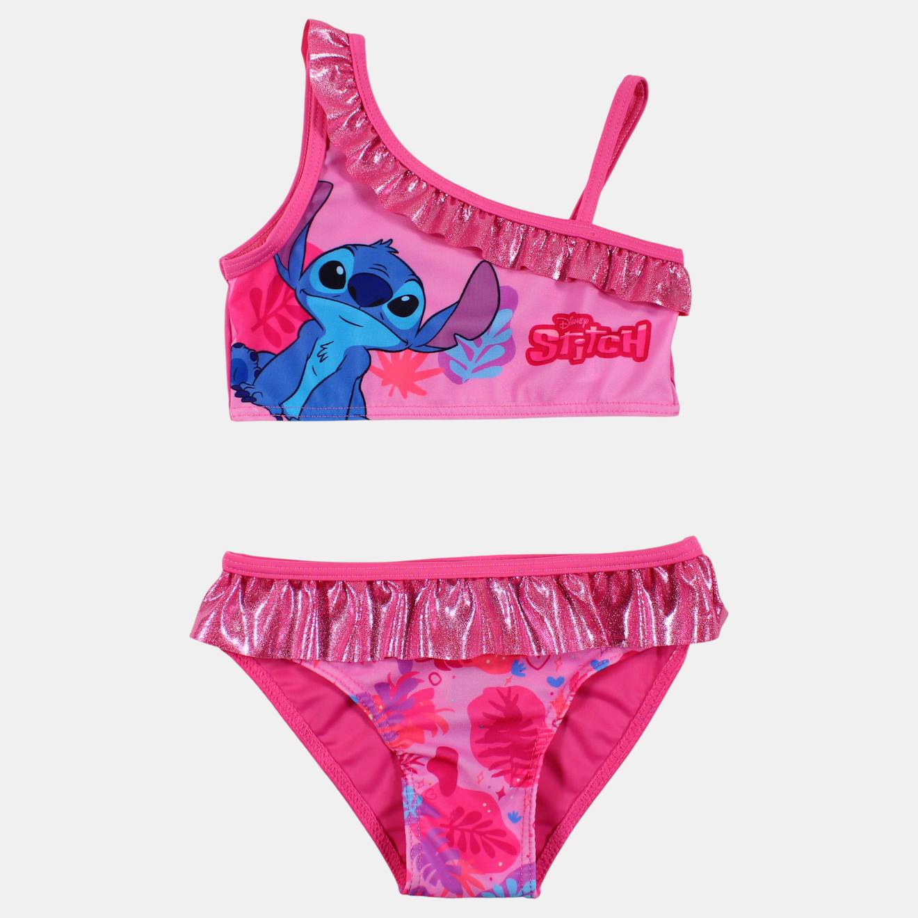 Maillot De Bain 2 Pièces Avec Imprimé Fille Lilo & Stitch Fushia