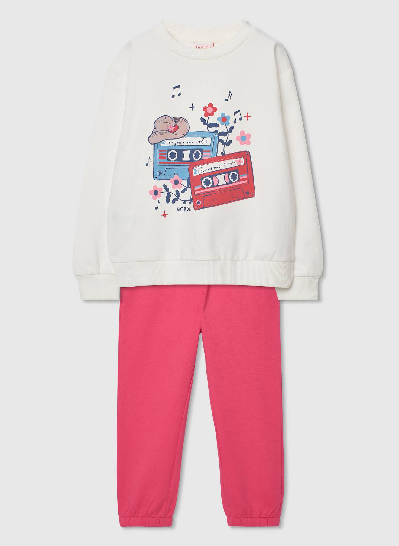 Ensemble Manches Longues En Coton Imprim Blanc 20 €