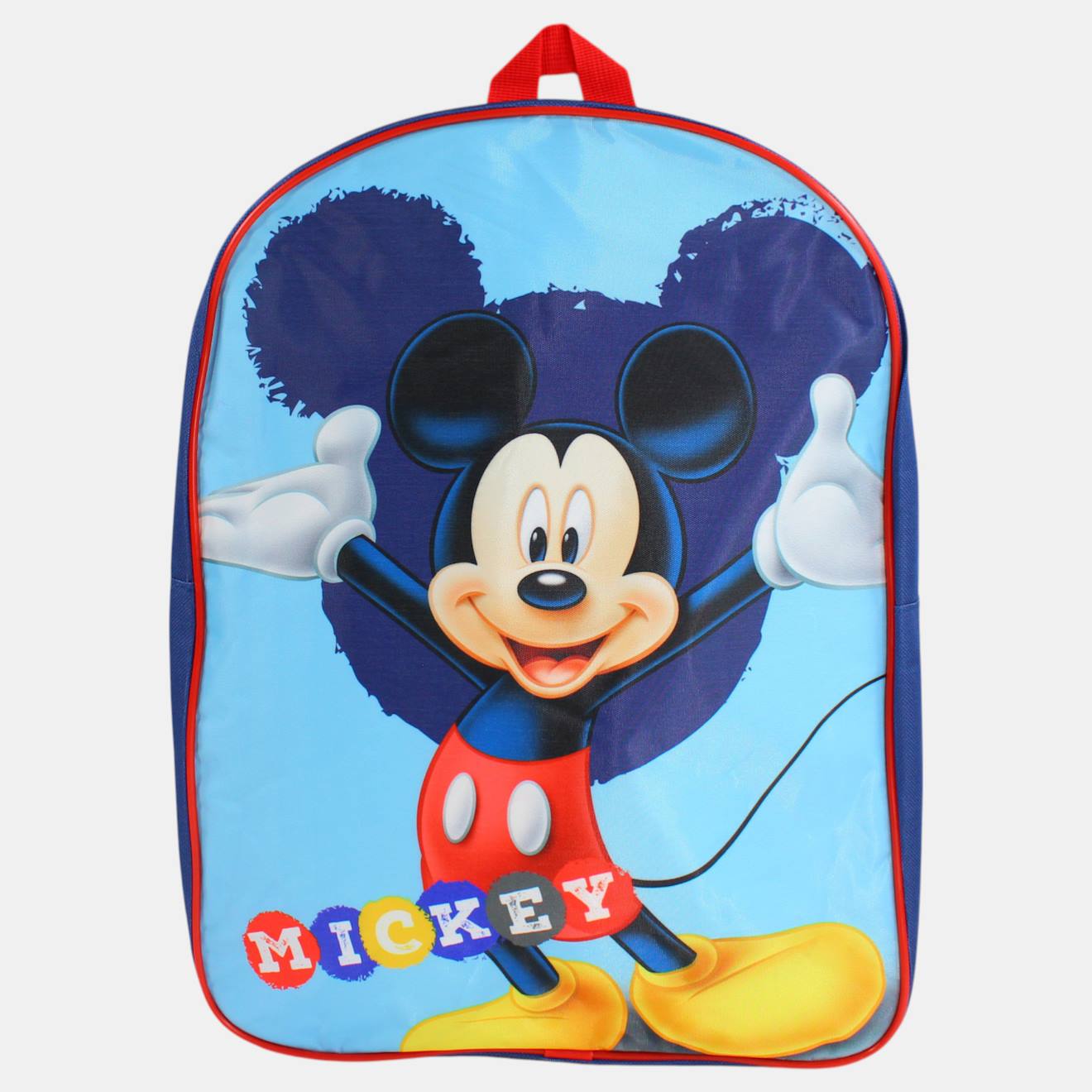 Sac À Dos Enfant 30x26x10 Cm À Motif Mickey Bleu