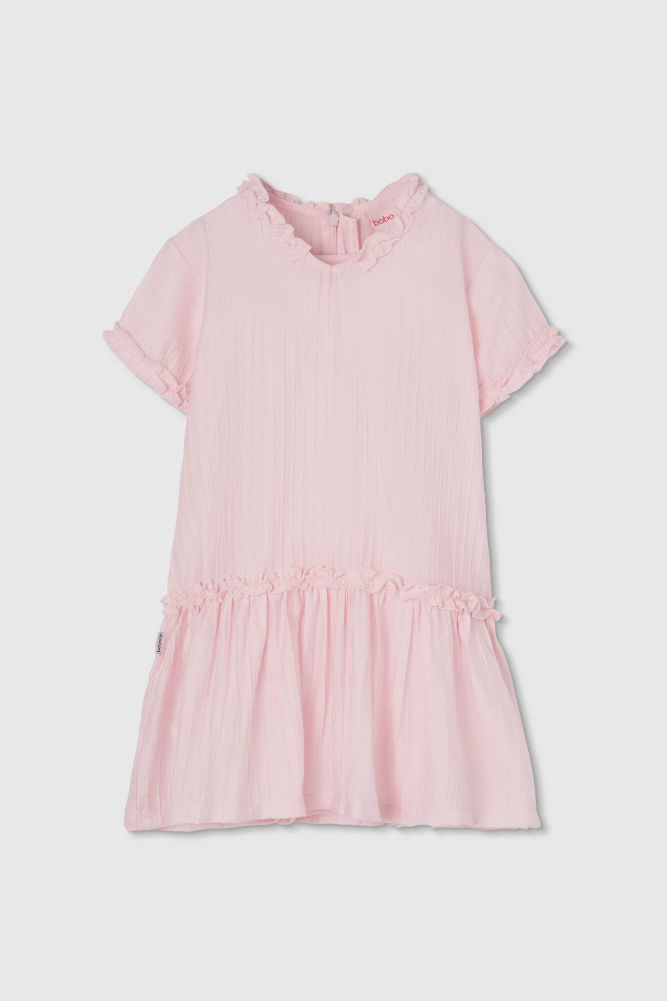 Robe à volants rose